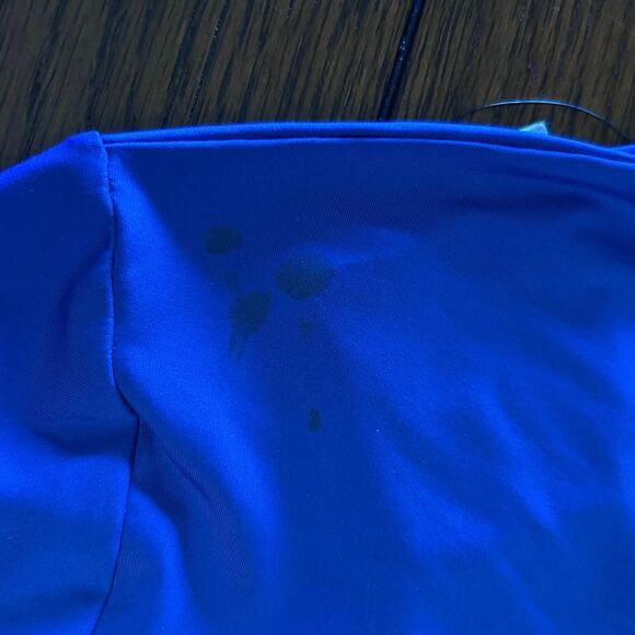 Nike Women’s Athletic Dri Fit Workout Royal Blue T-Shirt - Size Large - Picture 7 of 8